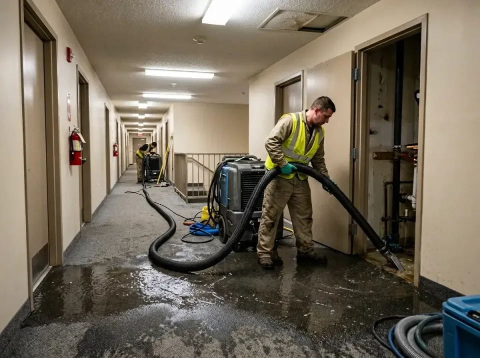 multi-unit-apartment-hallway-f-005 — frequently asked questions, Emergency Burst Pipe Water Extraction & Removal in Two Rive…